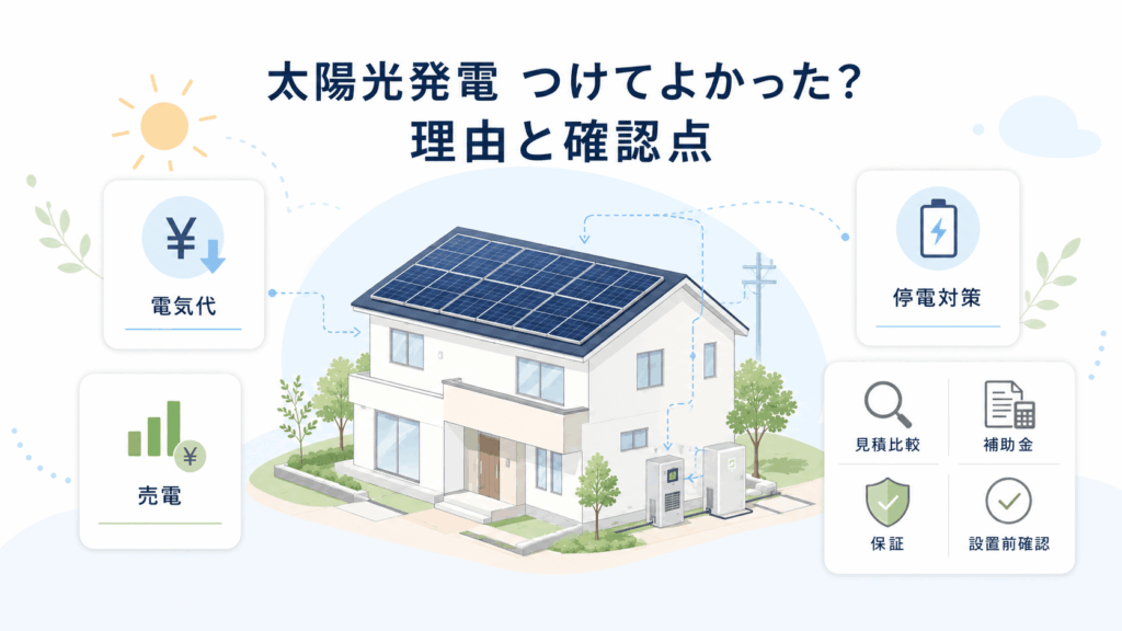 太陽光発電をつけてよかった