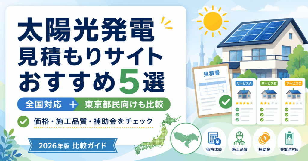 太陽光見積もりサイトのおすすめ