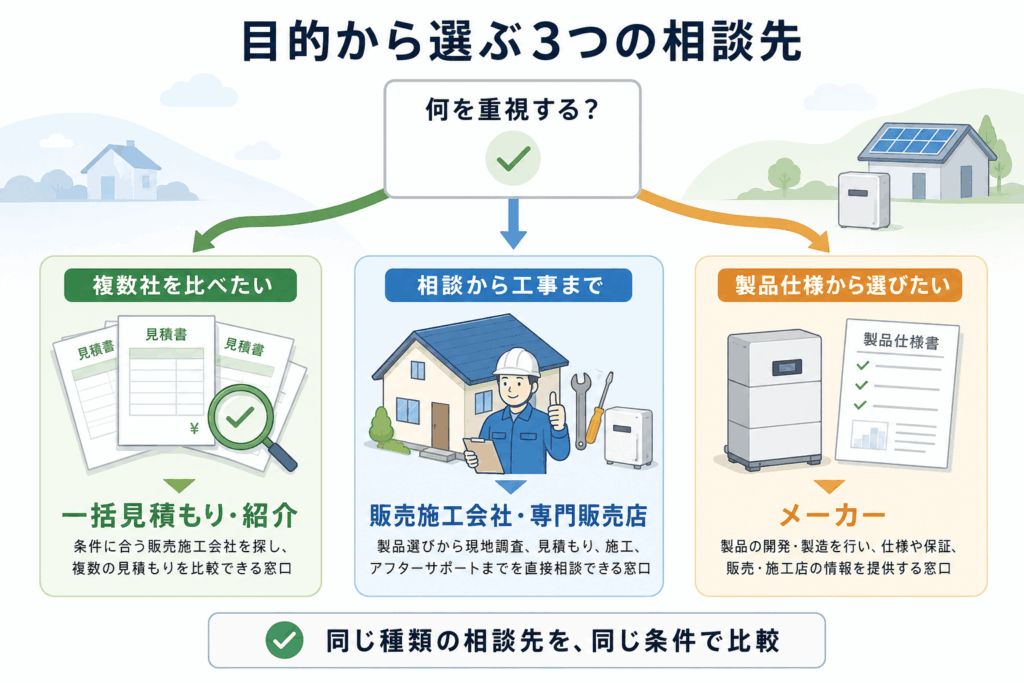 蓄電池業者の種類