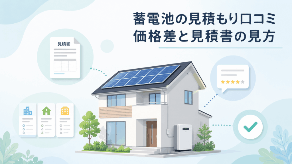 蓄電池と太陽光発電の見積もり口コミを比較するポイント
