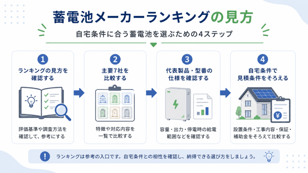 蓄電池メーカーランキングの見方