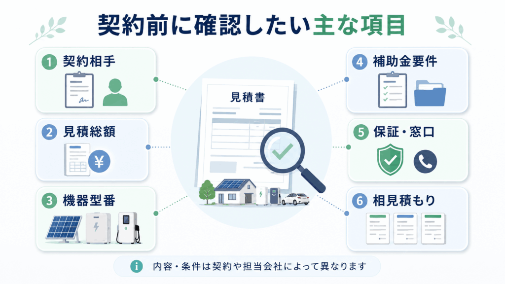 契約前のチェック項目