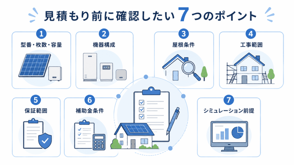 太陽光発電の見積もり前に確認したいポイント