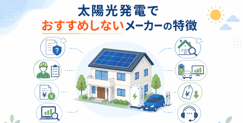 太陽光発電でおすすめしないメーカー