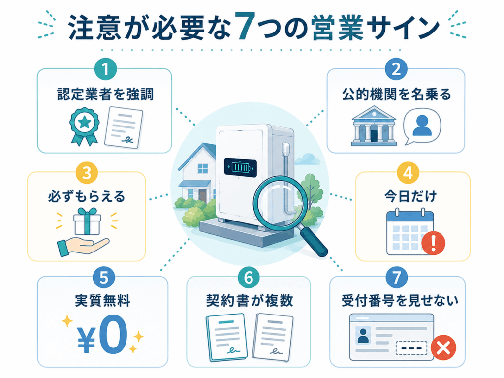 東京都の蓄電池補助金に関する怪しい業者を見分ける7つの営業サイン