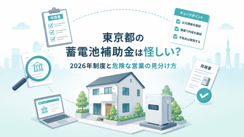 東京都の蓄電池補助金は怪しいかどうか