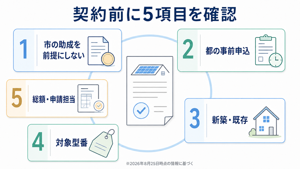 太陽光・蓄電池の補助金申請前に確認する5項目