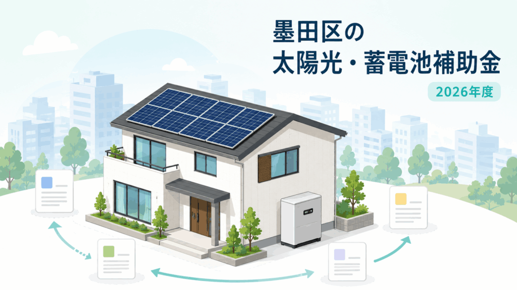 墨田区の太陽光・蓄電池補助金を解説する記事のアイキャッチ