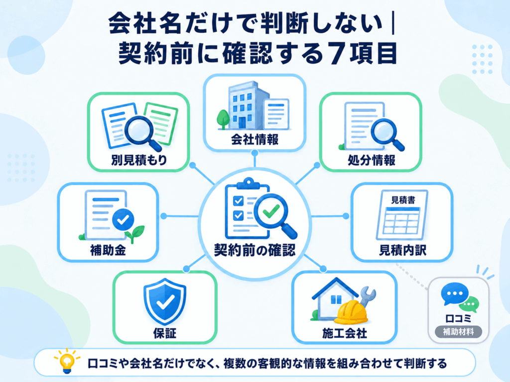 太陽光発電の契約前に会社名以外で確認する7項目