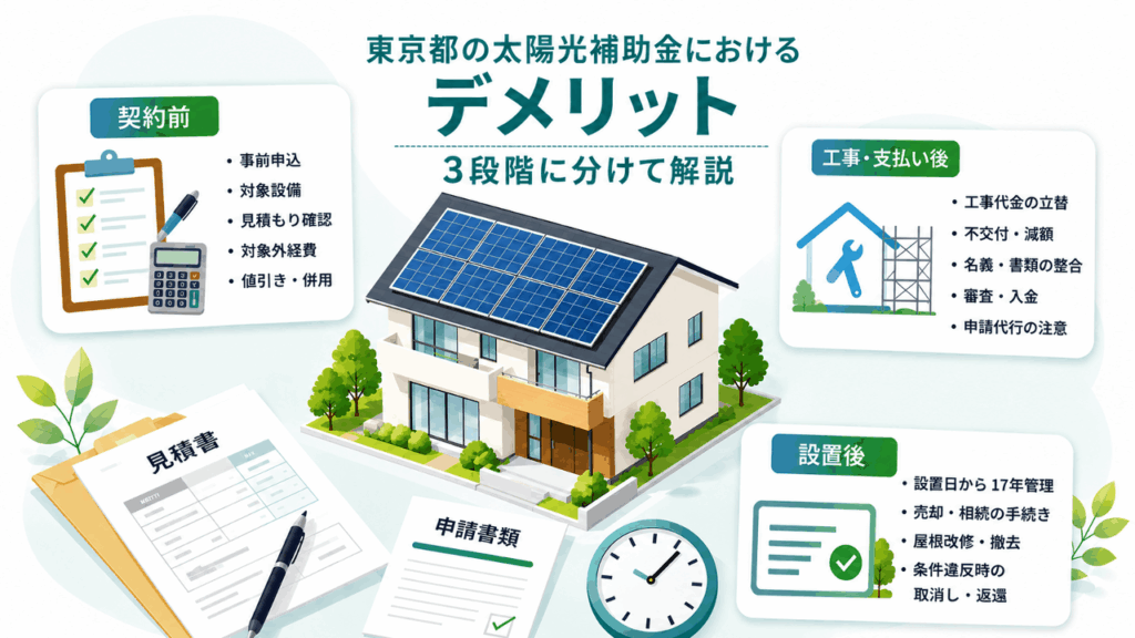 東京都太陽光補助金のデメリット