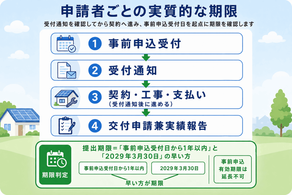 東京都太陽光補助金の事前申込から実績報告までの流れと個別期限