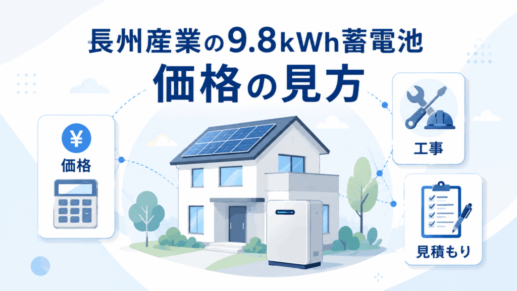 9.8kWh蓄電池の価格と見積もり確認ポイント