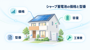 シャープ蓄電池の価格・容量・型番を解説する記事のアイキャッチ